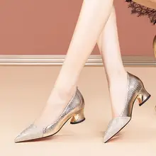 sapatos femininos women pointed toe multi color high quality slip on high heel shoes lady classic office pumps (3)