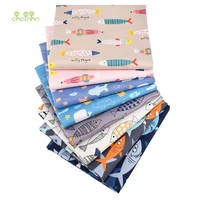 chainhocartoon fishes patternprinted twill cotton fabric8 designdiy sewing quilting material for baby childrens bedclothes