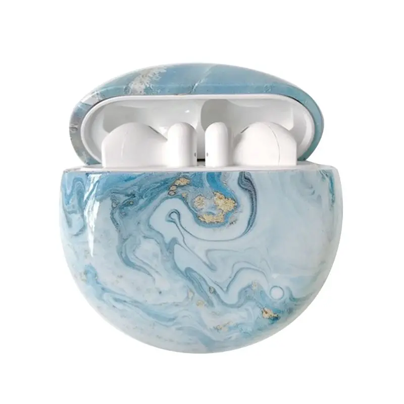 

Роскошный чехол для гарнитуры с мраморным рисунком, жесткий защитный чехол из поликарбоната для наушников Huawei-Freebuds 3