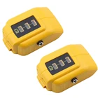 Адаптер аккумулятора (2 шт. в упаковке) для литий-ионной батареи Dewalt 12 В20 в, зарядное устройство с двумя USB и DC портами, источник питания для DCB091