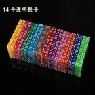 11 шт.лот набор Костей высокого качества красочные прозрачные акриловые 6-сторонние кости для клубавечерние НКИсемейных игр 14 мм