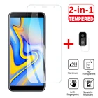 2в1 закаленное стекло объектива камеры для Samsung Galaxy J6 Plus J4 Plus Защита экрана для samsung j6 j4 plus Защитная стеклянная пленка