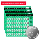 25000 шт. CR2032 CR 2032 3 в кнопочные элементы питания, литиевая батарея для часов, пультов дистанционного управления, калькуляторов cr2032