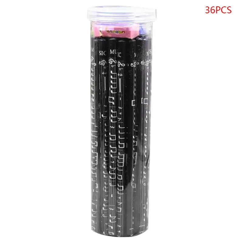 2021 New 36pcs Musical Note Pencil Pen 2B Standard Piano Notes Writing Drawing Stationery | Канцтовары для офиса и дома