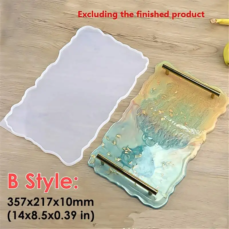 Большой поднос для фруктов чая клея силиконовая форма набор из смолы рукоделия