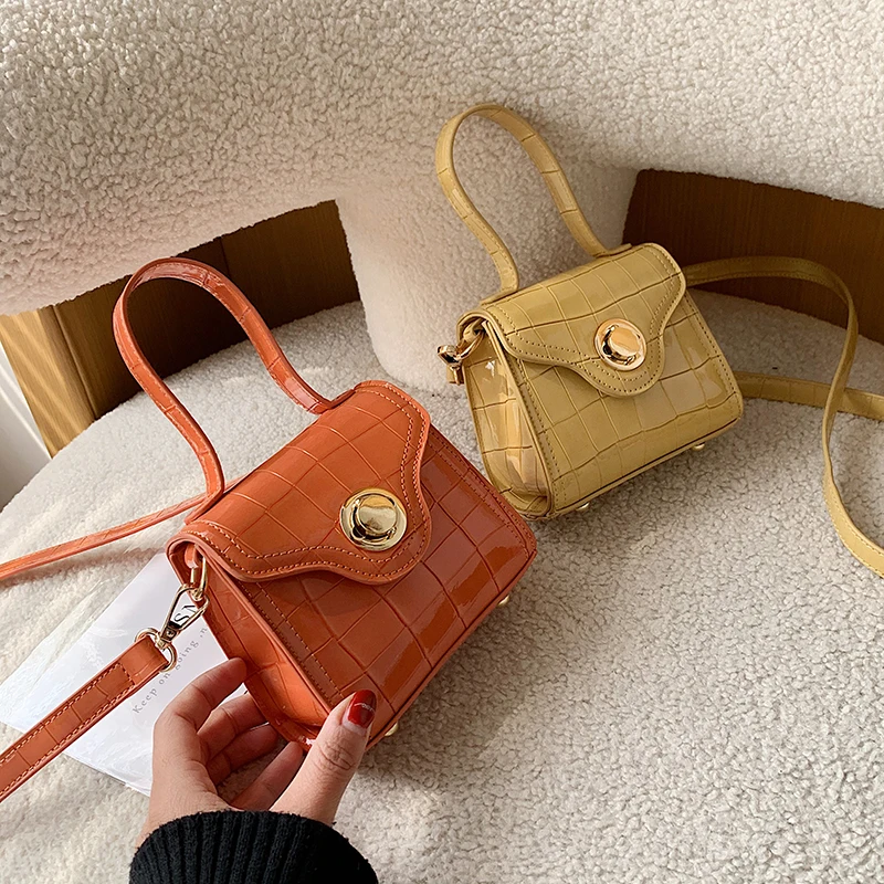 Супер мини-Сумки из искусственной кожи с каменным узором-шопперы для женщин 2020