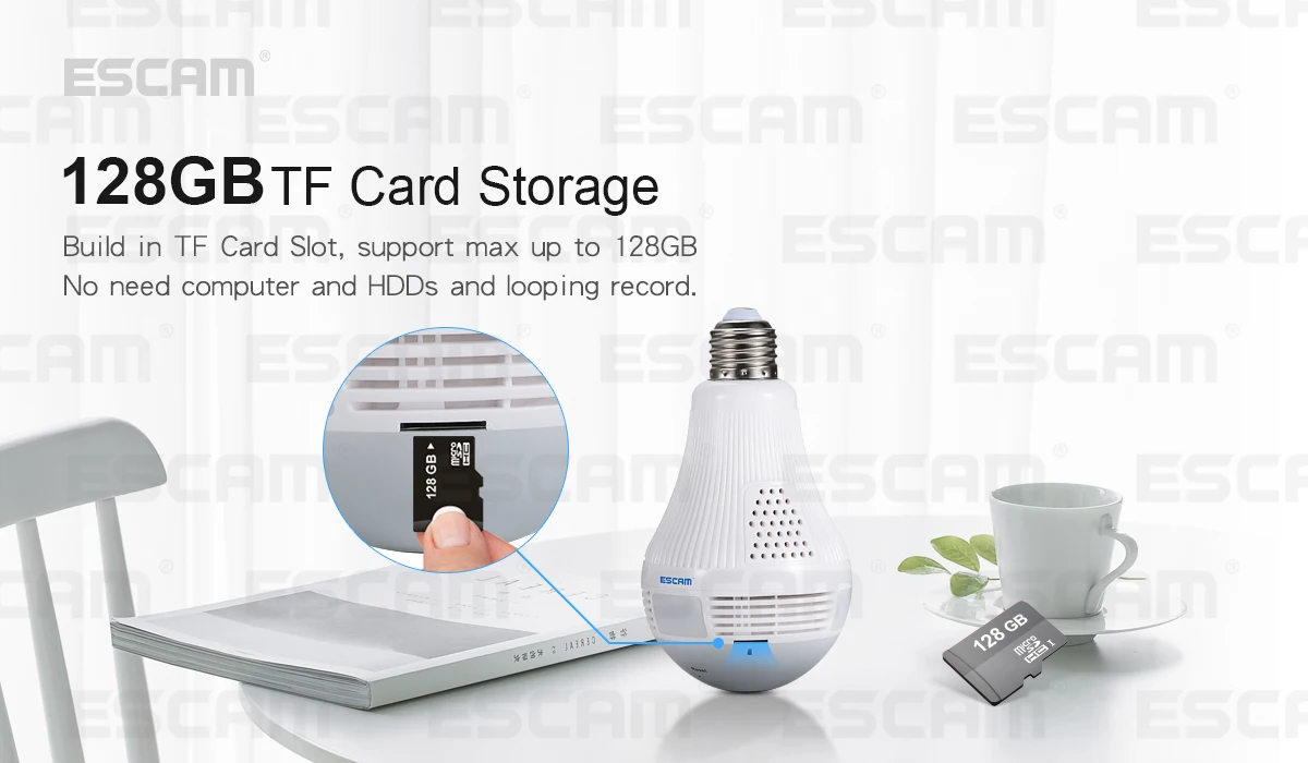 ICSee QP136 HD 960P видеокамера с Wi-Fi 360 градусов панорамная H.264 инфракрасная камера обнаружения движения в помещении беспроводная IP камера
