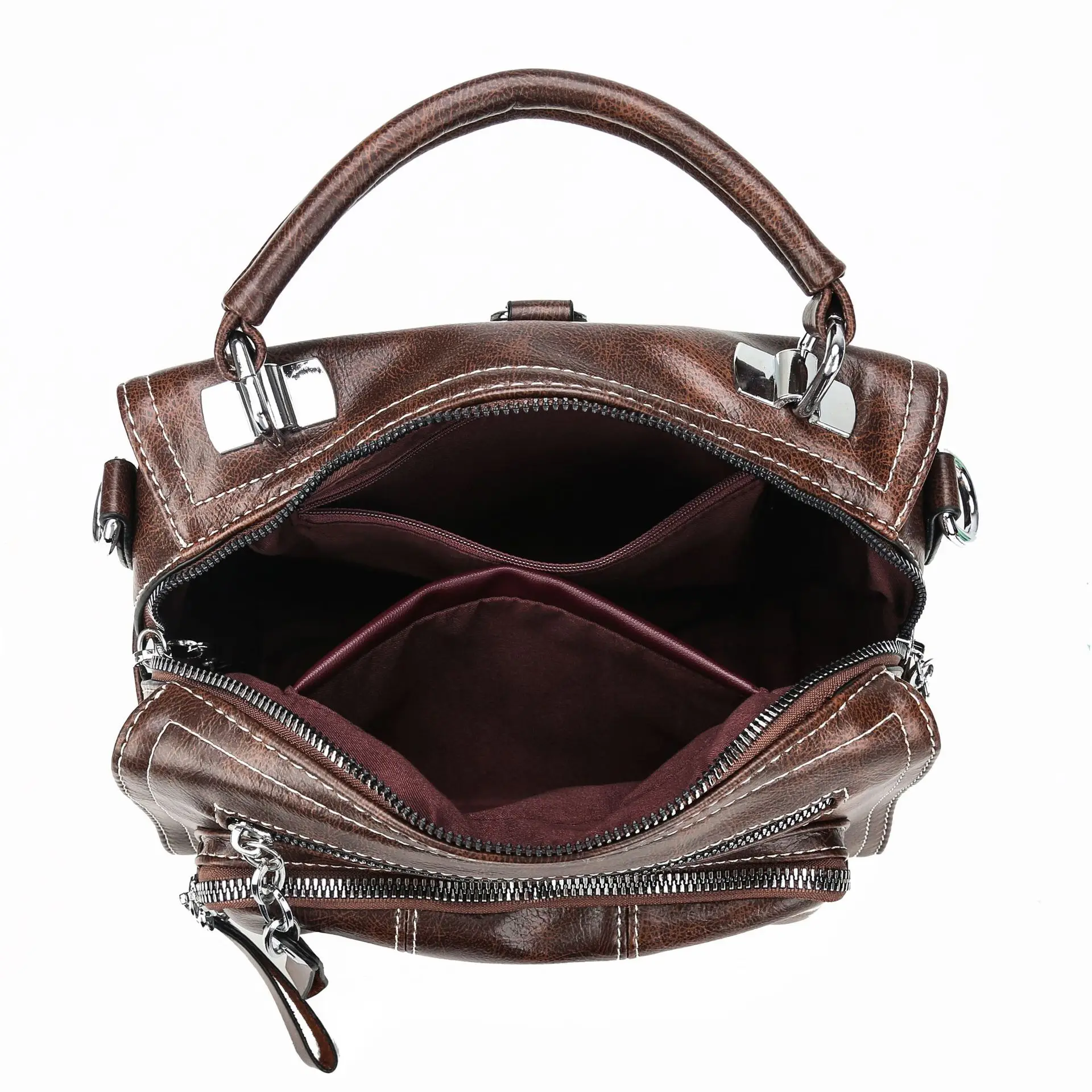 

Women Backpack Female Vintage Multifunction Shoulder Bags Girl Soft Leather School Backpack Lady Luxury Daily Travel Bag Mochila