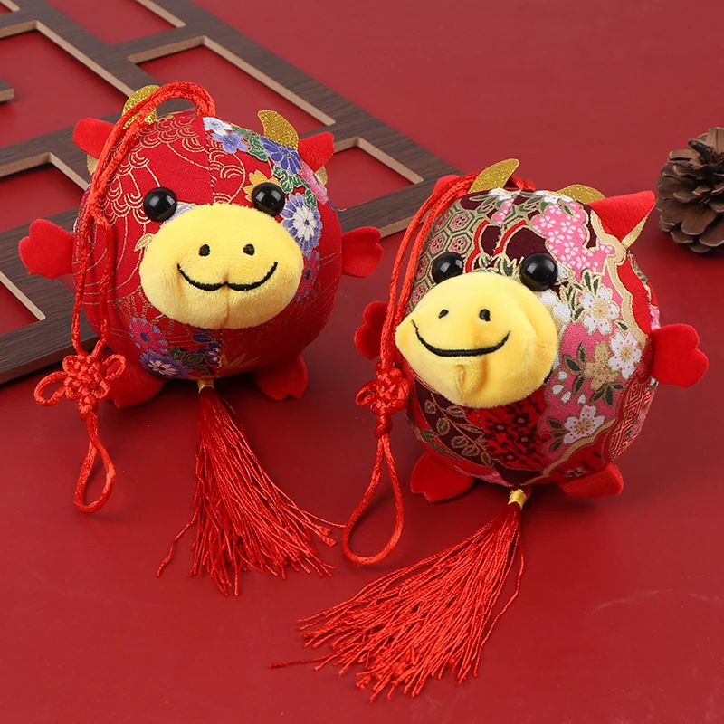 

New Little 8cm Little Cow Stuffed Animal Plush , Key Chain Plush Dolls 1pc