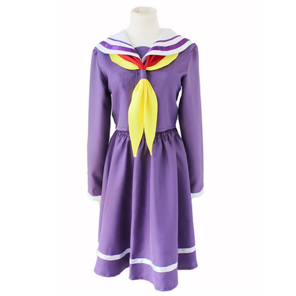 Нет игры Жизни Косплей Широ костюм Хэллоуин Женская одежда carival платье парики