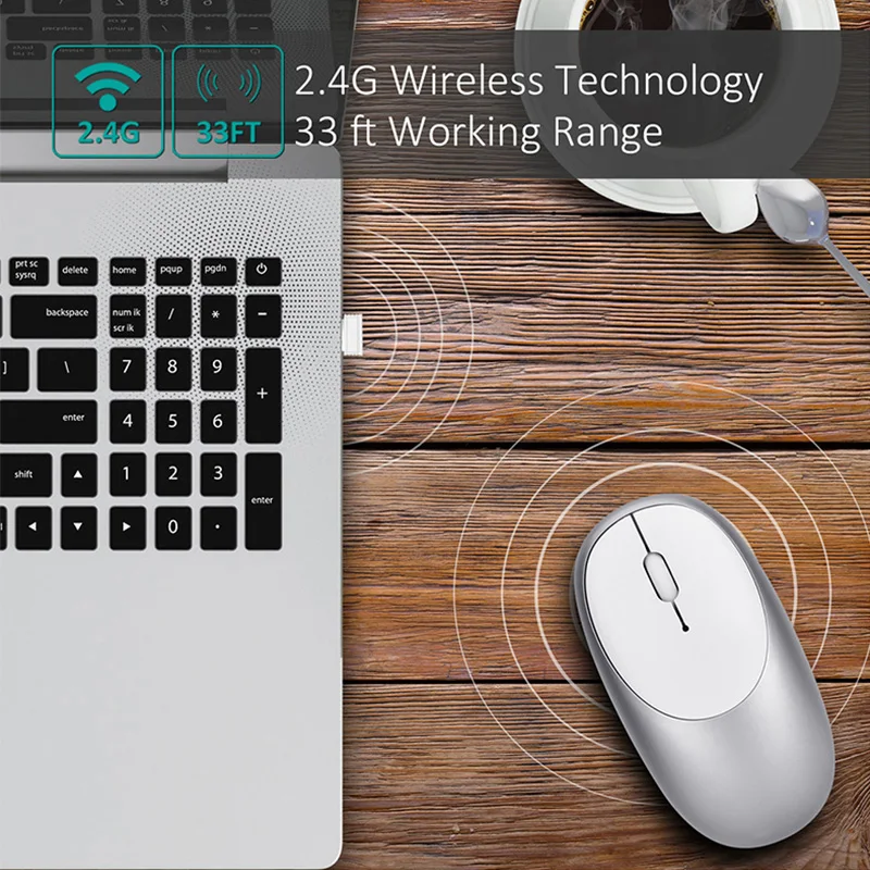 Ультратонкая Беспроводная игровая мышь с Bluetooth 2 4 ГГц USB перезаряжаемая 1600 DPI