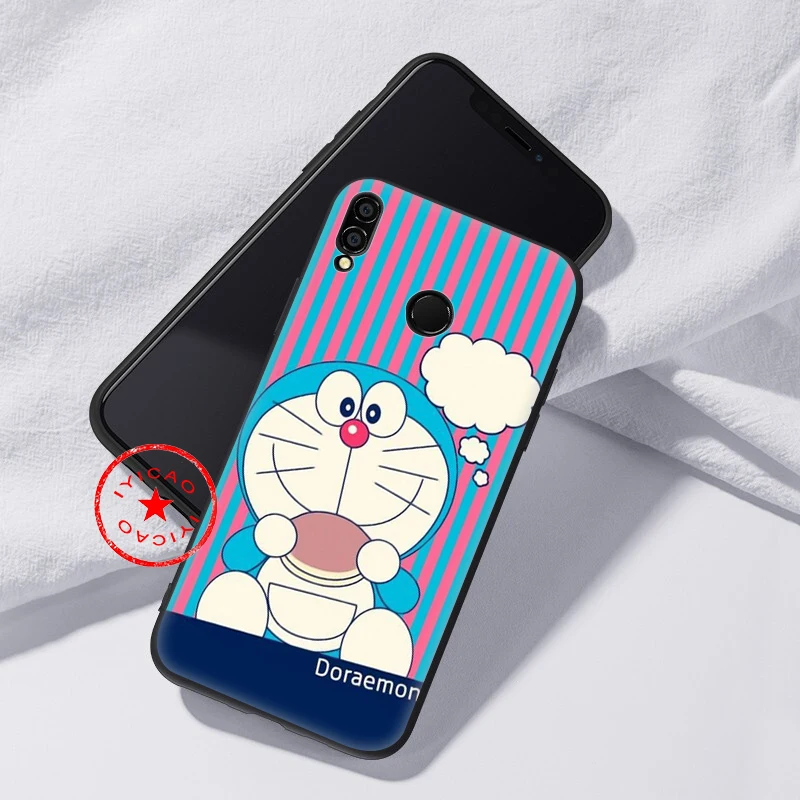 IYICAO Doraemon Anime Soft Case for Huawei Honor 20 10 9X 9 8X 8C 8 7X 7A 6A Lite Pro View Note Phone Cover |