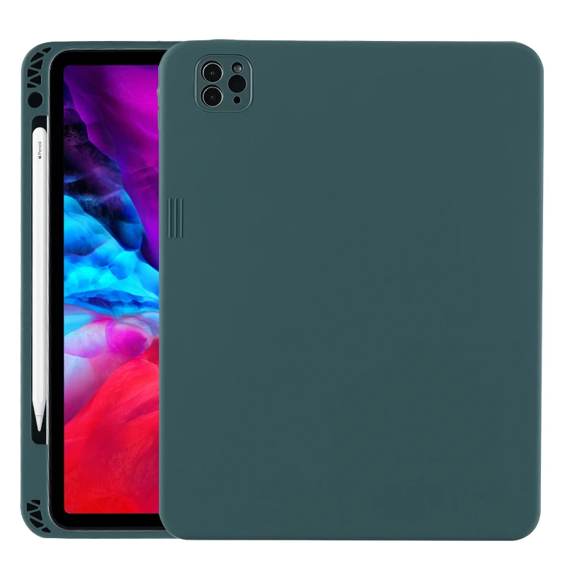 

HTMOTXY Silicone Case For iPad Pro 11 2020 2018 Shockproof PC Case For iPad Air4 10.9 10.2 2019 2020 Air 10.5 2019 Pro 10.5 2017