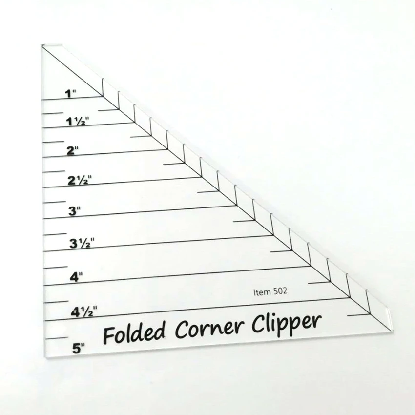 

Folded Corner Clipper Quilting Templates Ruler # FCC-01