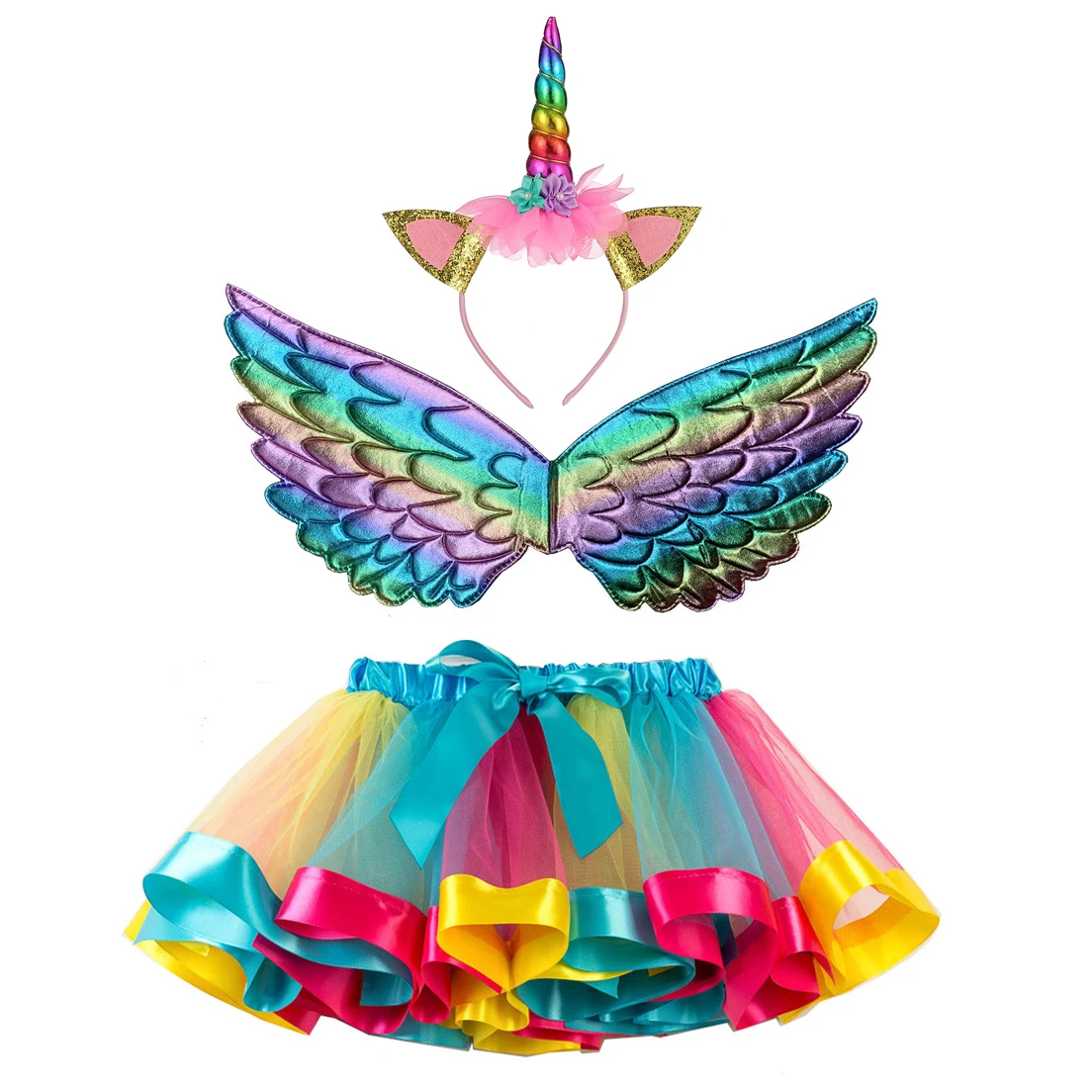 3pcs set 15 Модные детские комплекты одежды из 3 предметов, для Хеллоуина, карнавала, Рождества, платье принцессы костюмы для девочек Единорог нарядное платье год Детский костюм для вечеринок детская одежда - Цвет: 3pcs set 15