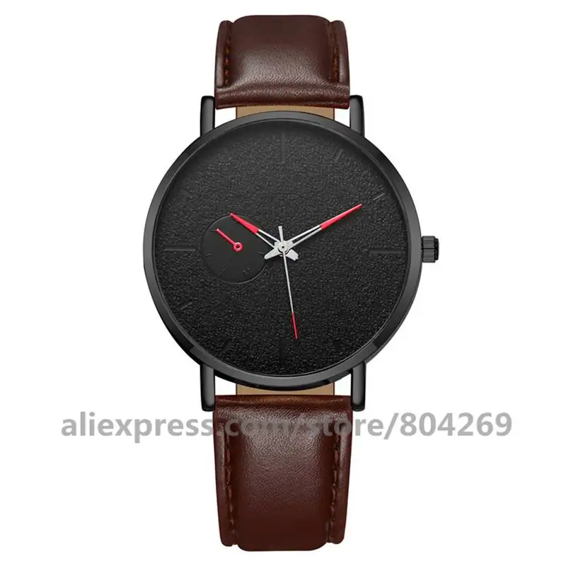 Hot Casual Men Bussiness Sport Quartz Watch Leather Band Watches Top Brand Luxury Relogio Masculino Casual Clock 920450