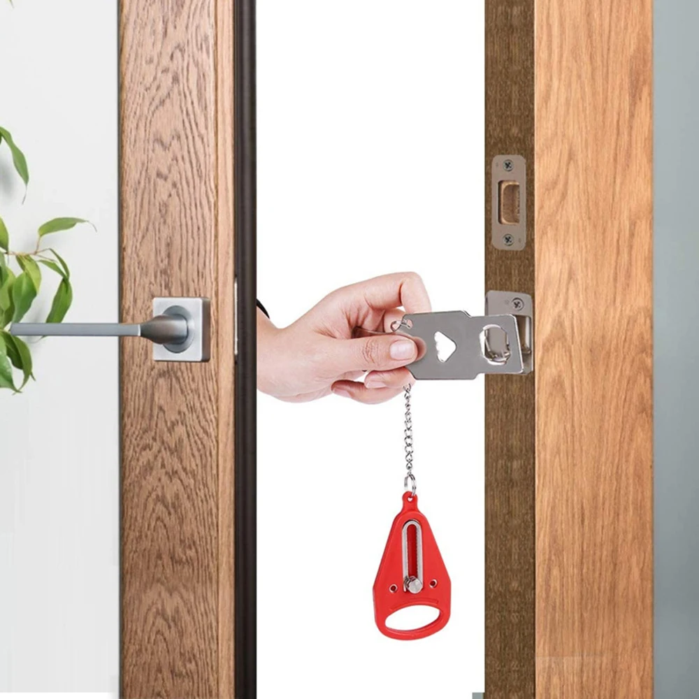 

Portable Travel Security Safety Door Locks Hotel Buckles Prevention Unauthorized Entry in Traveling, Hotel, Home, Apartment and