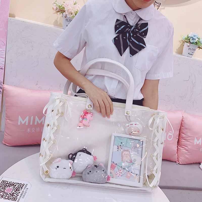 Женская сумка-тоут из искусственной кожи Itabag прозрачная сумка с лентами для