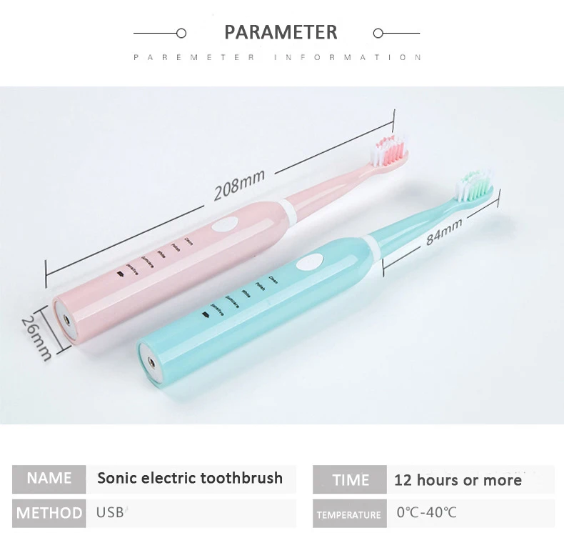 Whitening tooth brush with memory function, USB rechargeable