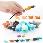 Милая защита для кабеля в виде животного, игрушка, зарядное устройство USB, кабель передачи данных, защита провода, защита от разрыва, крышка USB, инструменты, новинка, забавная игрушка