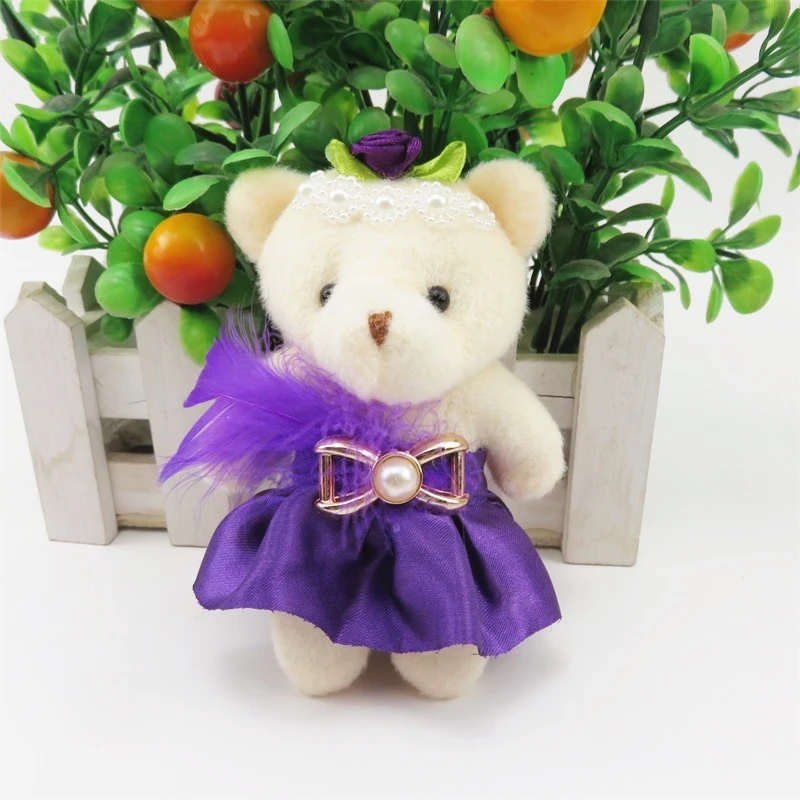 

12pcs 12cm Kawaii Conjointed Teddy Bears Stuffed Plush 12CM Toy Cartoon Bouquet Teddy-Bear Mini Bears Plush Toys Wedding Gifts