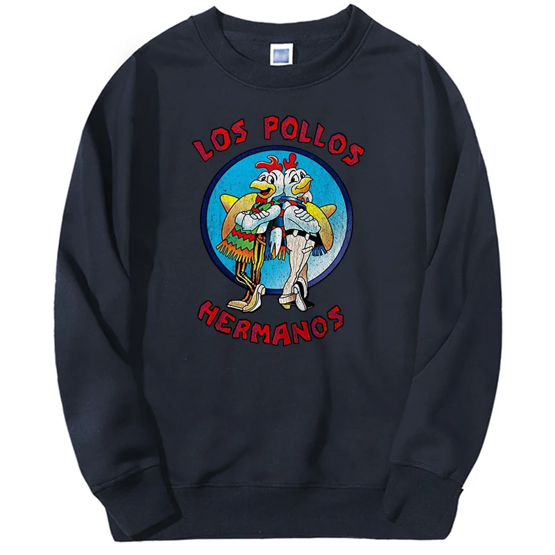 Осень-зима 2021 Мужские Простые Белые толстовки с капюшоном Los Pollos Hermanos модные