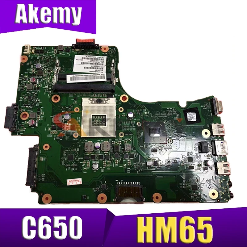 

Для TOSHIBA Satellite C650 C655 MN10R-6050A2423501-MB-A02 V000225140 HM65 PGA 989 Материнская плата ноутбука полный тест 100%