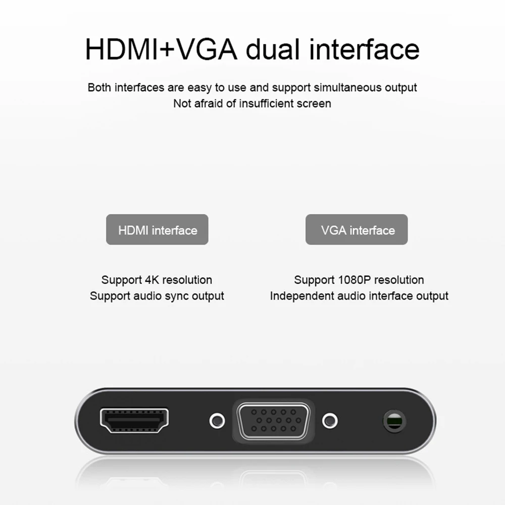 Переходник с разъемом типа C на HDMI VGA USB 3 0 5 Jack адаптером 1 для Mac Air Pro Huawei P10 P20 Samsung S8