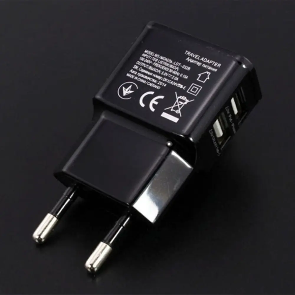

EU plug 5V 2A Dual USB Universal Mobile Phone Chargers Travel Power Charger Adapter Plug Charger for iPhone for Android