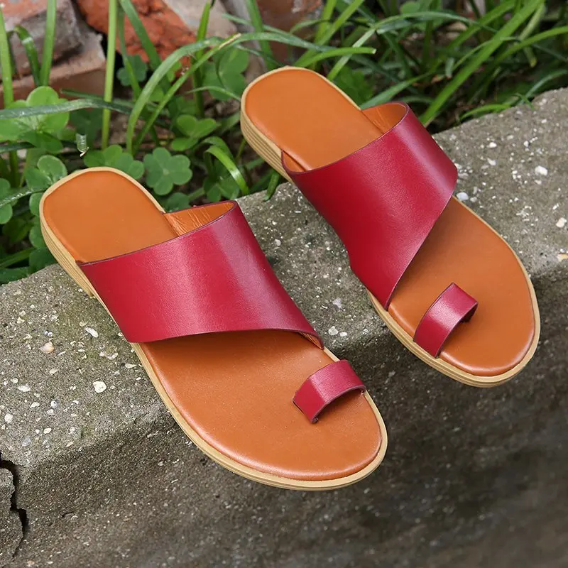 

LEMAI Fashion Flip-toe Flat Sandals for Women Summer Outdoor Casual Slides Shoes Women's Fashion Comfortable Slippers Size 35-43
