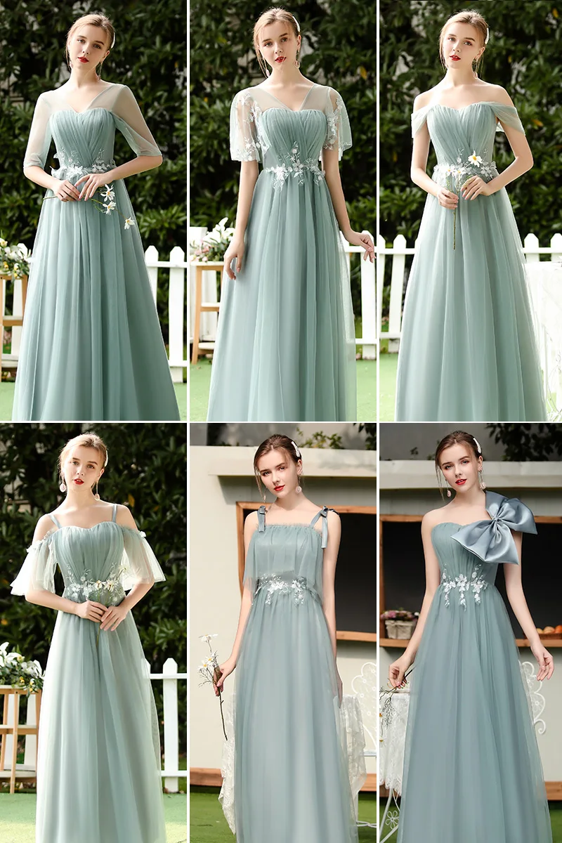 Длинное Тюлевое платье подружки невесты с v образным вырезом vestidos mujer элегантное