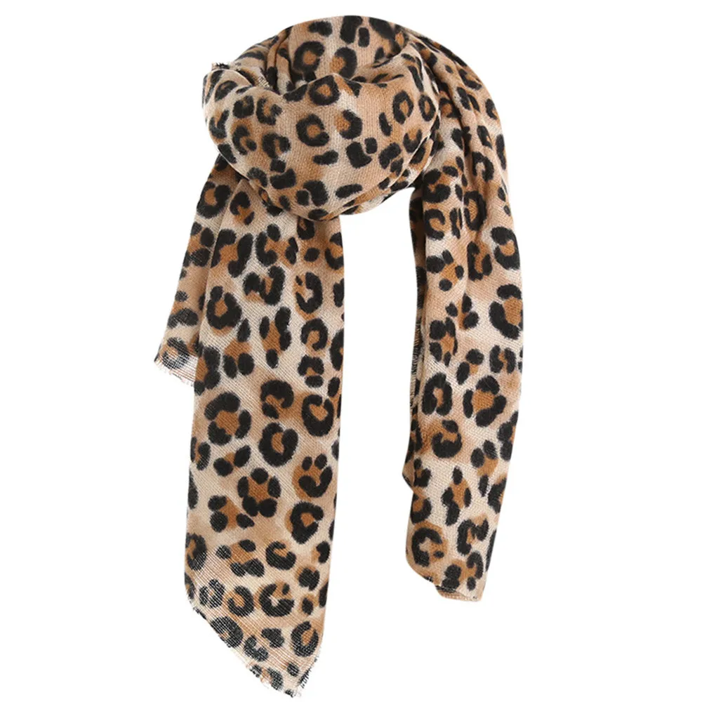 

9sleopard scarf Warm Leopard Printed Long Wool Shawl Soft Long Neck scarves Scarf Cachecol Bufanda Mujer neckerchief 2020 new @5