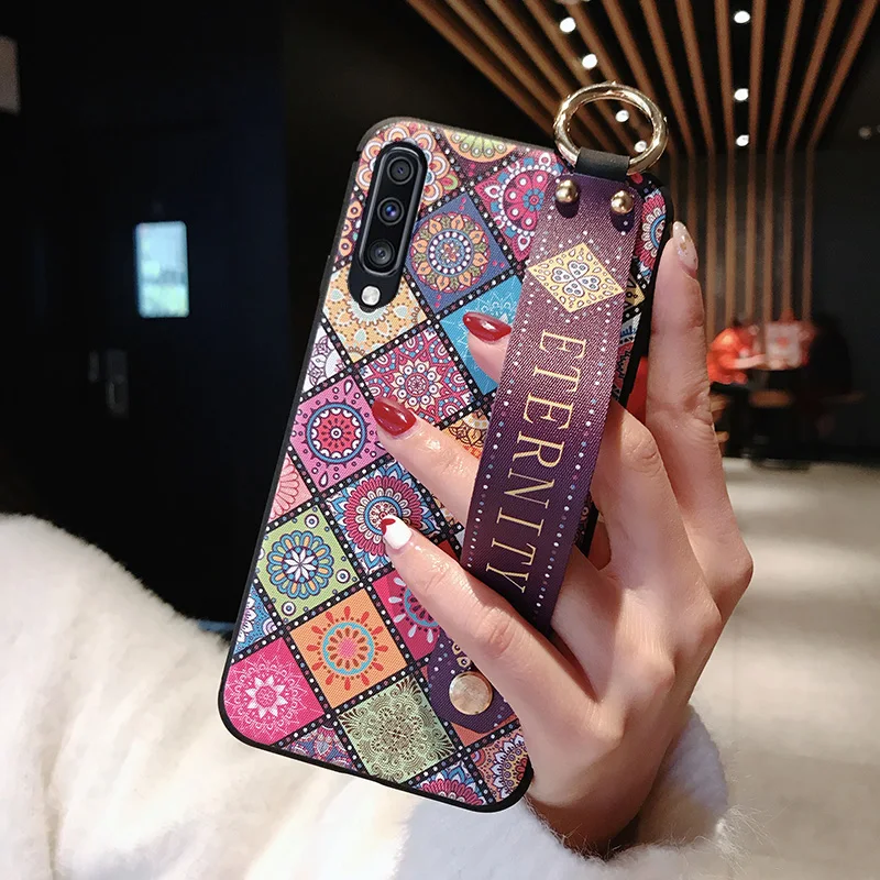 SoCouple ремешок чехол для samsung Galaxy A70 A60 A50 A40 A30 A20 A10 Мягкая силиконовая ручная полоса держатель телефона чехол Крышка