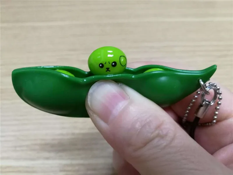 Игрушки антистресс эдамаме игрушки Сжимаемый горох бобы брелок симпатичная