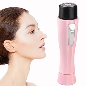 Oveliess Women's Pink Portable Shaver Facial Hair Removal Machine Mini Epilator Lady Beauty Tools Hand Body Face Hair Remove