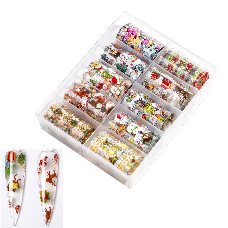 10 роликов/коробка переводные наклейки для ногтей | Красота и здоровье