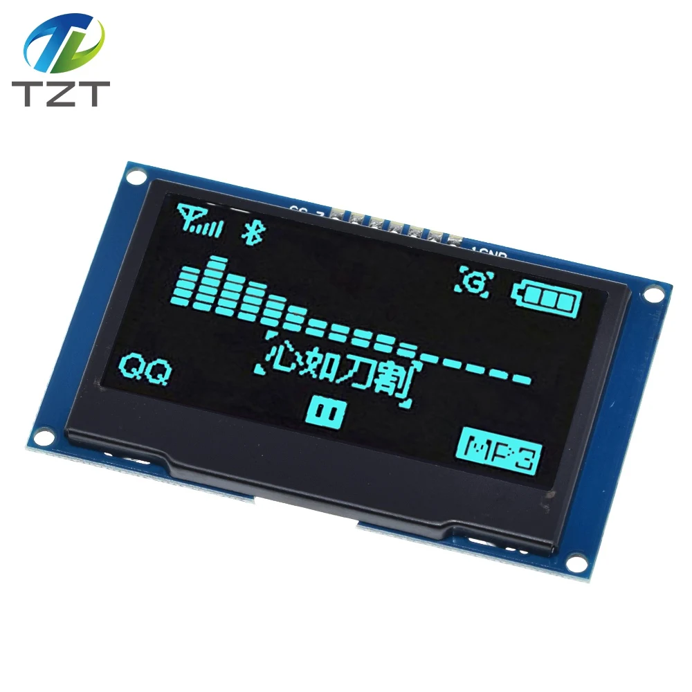 Завеса 2 4 &quot2 42 inch 128x64 OLED ЖК дисплей Дисплей модуль SSD1309 12864 7 контактный SPI/IIC I2C