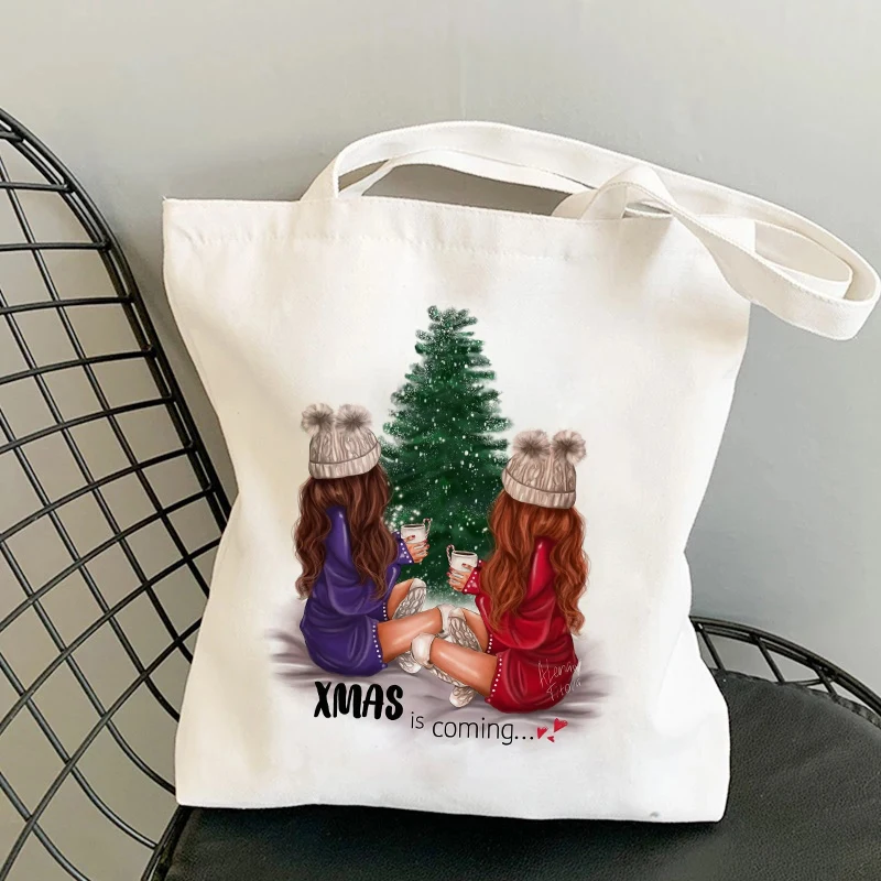 

Women Casual Christmas Shopper reusable shopping bag Canvas Bag Anime Bag Harajuku Tote Bag Large Capacity Shoulder Bag Handbag