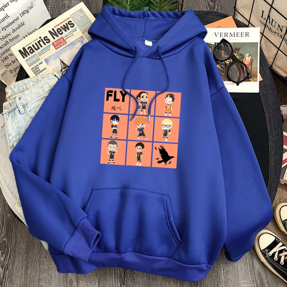

Haikyuu Anime Print Sweatshirts Winter Fleece Woman Casual Kawaii Hoodie Women Harajuku Cartoon Korean Fashion Streetwear Hoodie