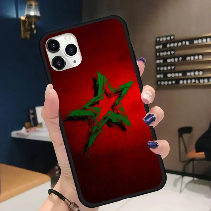 

Morocco Flag Coat Of Arms Phone Case for iPhone 11 12 pro XS MAX 8 7 6 6S Plus X 5S SE 2020 XR mini Funda