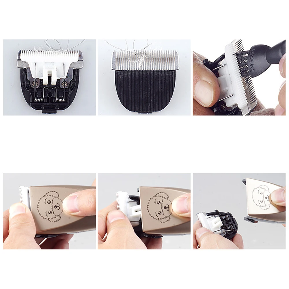 

Lightweight Mini 3W Low Consumption Pet Hair Clipper Rechargeable Low Noise Light Portable Hair Grooming Kit With 2 Guide Combs