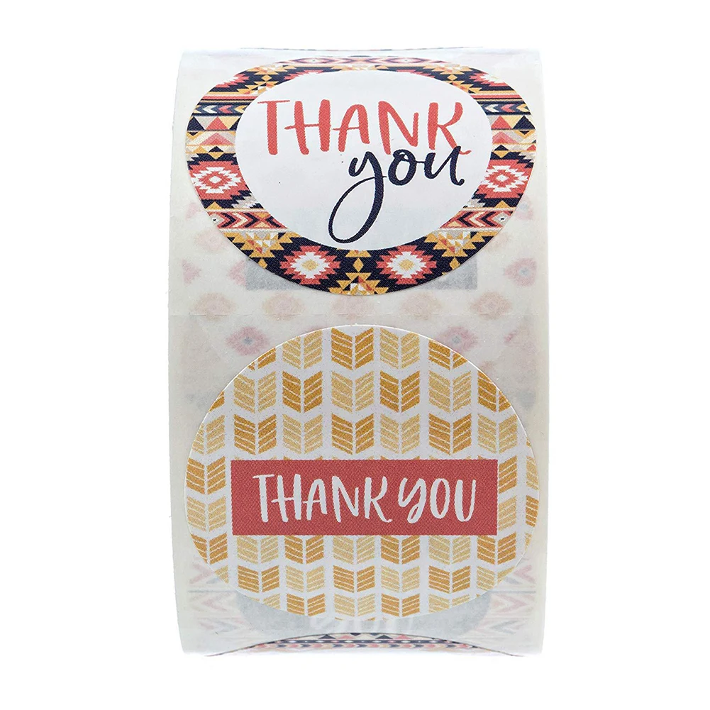 

500pcs/roll Thank You Stickers Gifts Box Seal Labels Self-adhesive Sticker DIY Handmade Scrapbook Wedding Birthday Party Favors