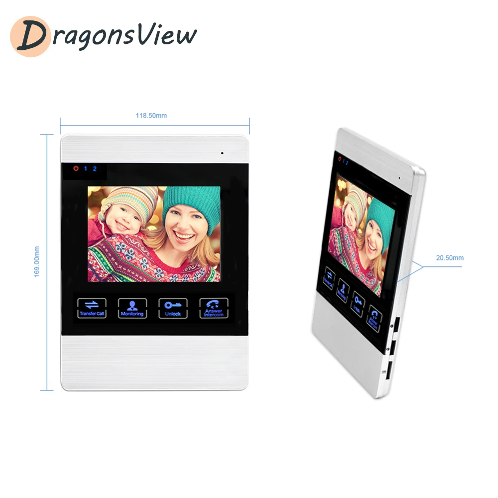 Дверной звонок Dragonsview домофон проводной видео дверной телефон система входа 1200 TVL