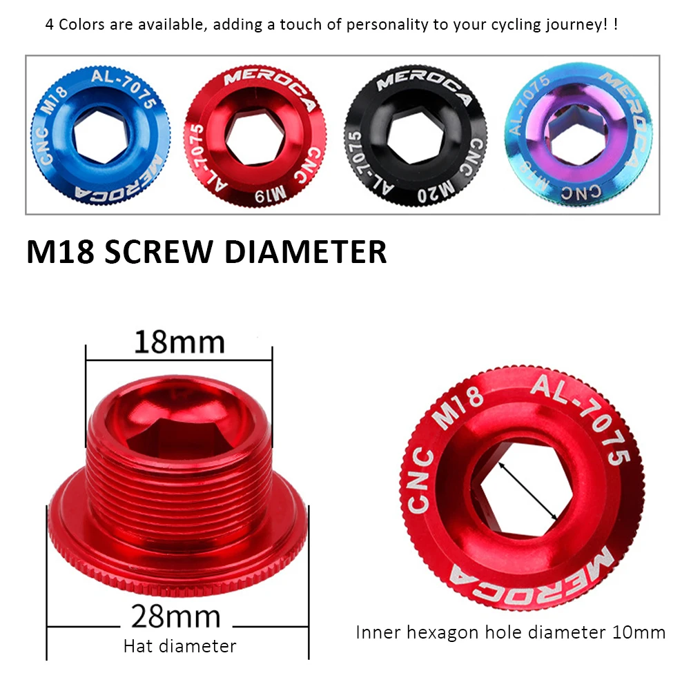 Винт с ЧПУ из алюминиевого сплава для горного велосипеда винты M18/M19/M20 Прямая
