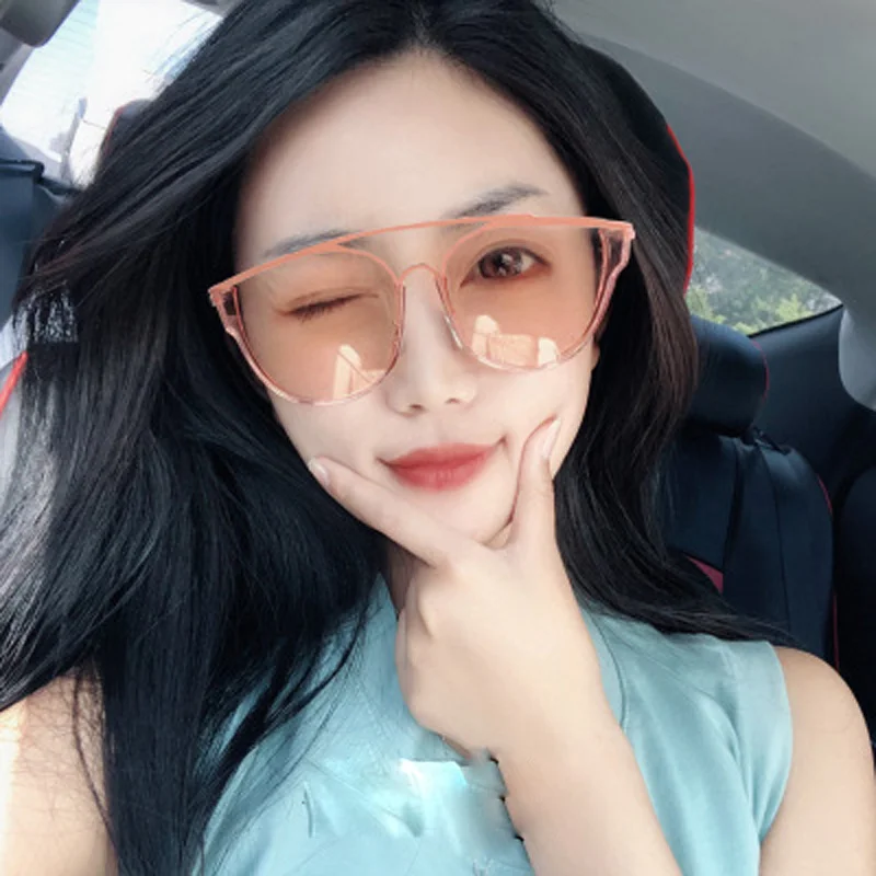 

Oversized Round Pilot Sunglasses for Women Classic Fashion Vintage Men Sun Glasses Famous Brand Designer Decorative Eyeglasses