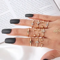 starry river of star moon rings set for woman fashion romantic gift jewelry 2020 trend charm mid knuckle rings girl party
