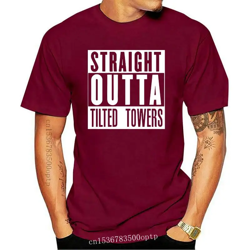 

New Straight Outta Tilted Towers T Shirt Summer Short Sleeved Fashion unisex causal funny slogan grunge tumblr cotton Tee Shirt