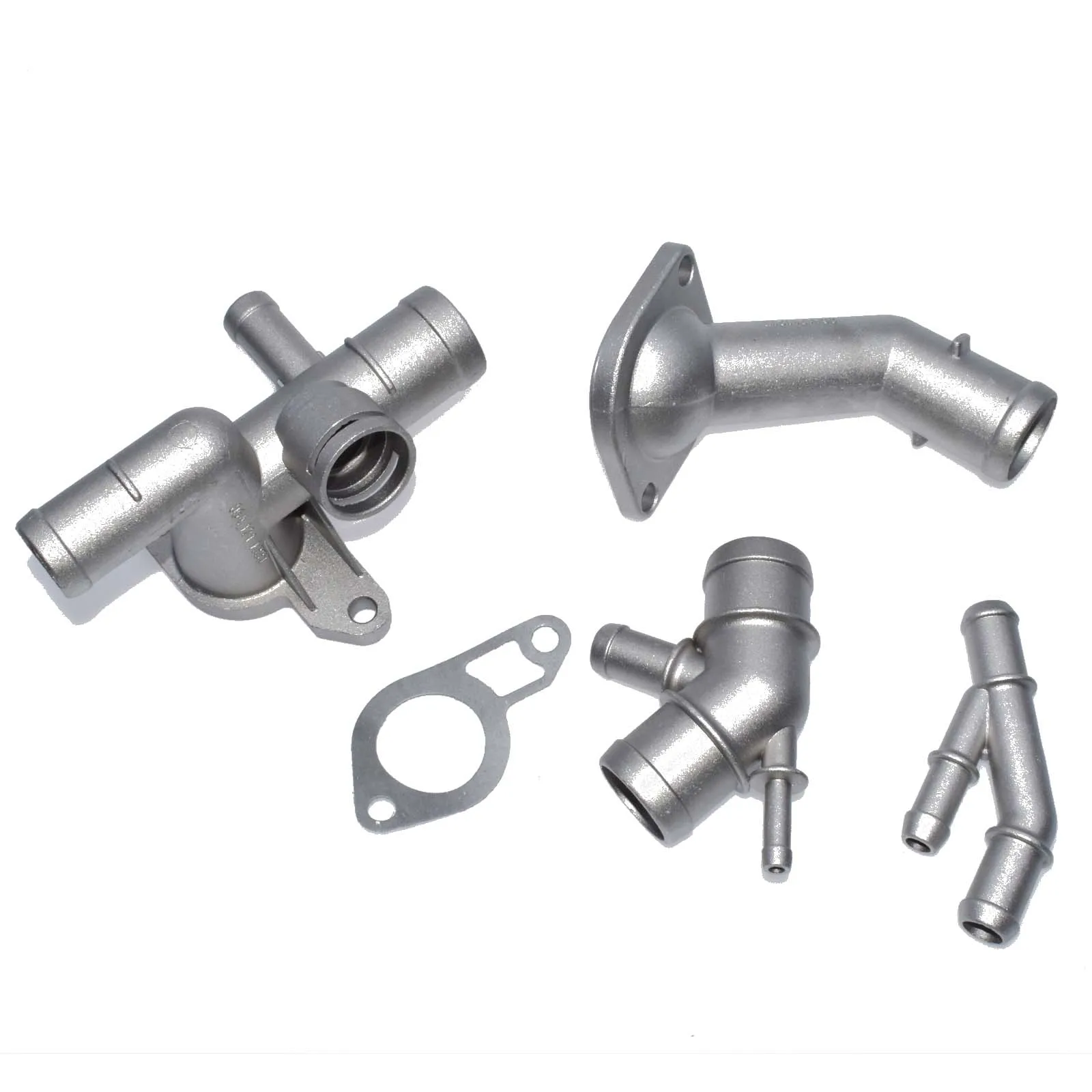 Aluminum Coolant Thermostat Radiator Water Flange Pipe Connector For Audi VW A3 TT Skoda Seat Bora Golf Jetta 1.8T 1J0121087C