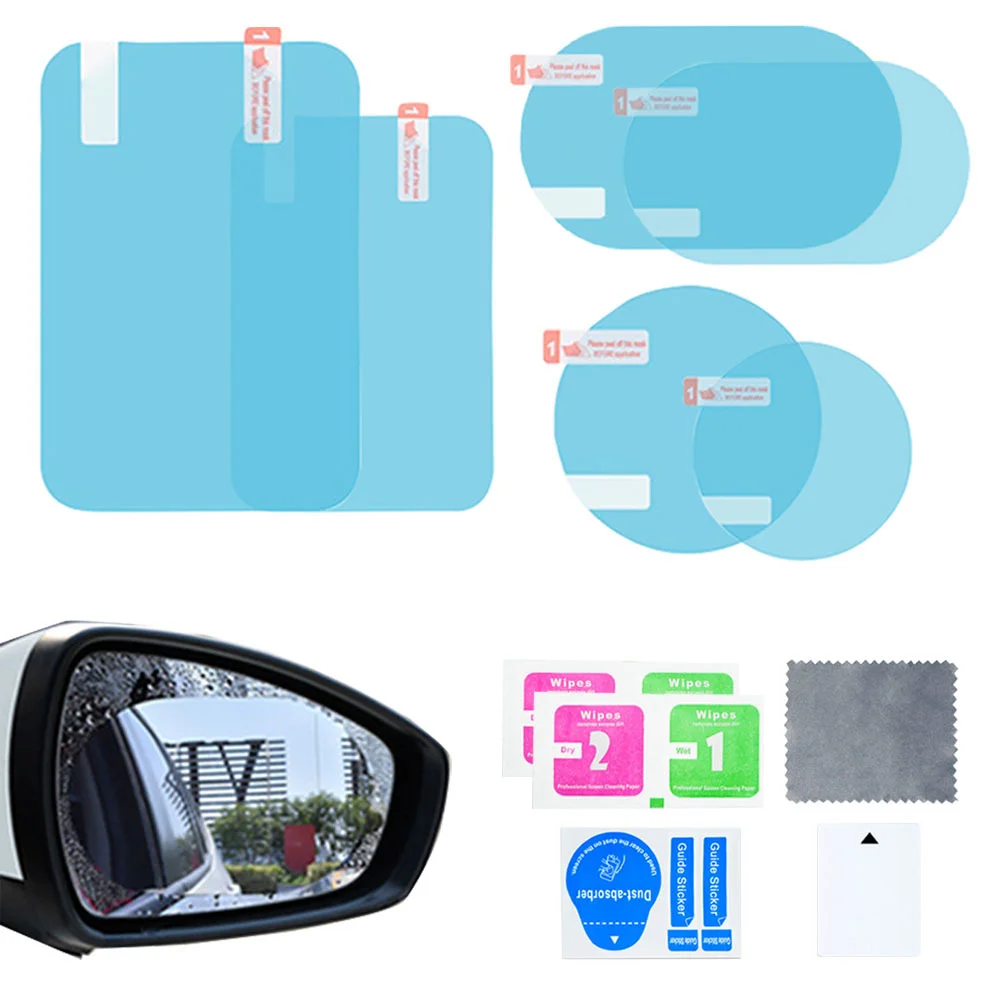 

2pcs Rainproof Car Rearview Mirror Film Anti Fog Car Window Clear Film Windproof Protective Film for Car Motorcycle Mirrors