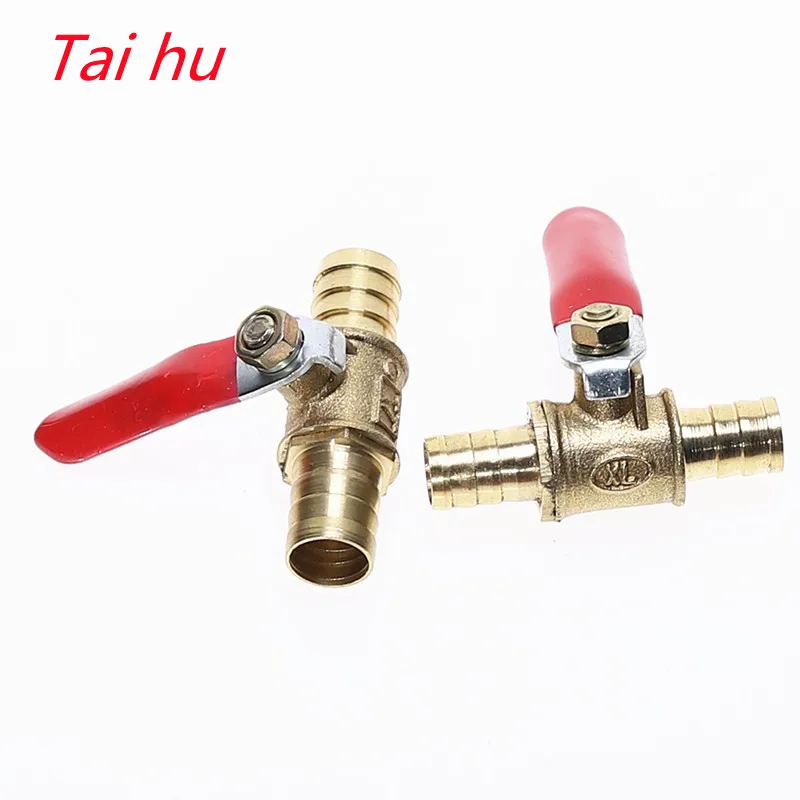 

Brass Water Oil Air Gas Fuel Line Shutoff Ball Valve Pipe Fittings Pneumatic Connector Controller Handle 6-12MM Hose Barb Inline